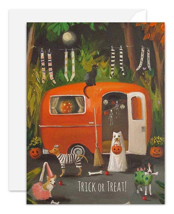 Janel Hill: The Dogs Of Halloween Card