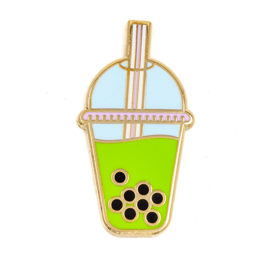 Matcha Boba Drink Enamel Pin