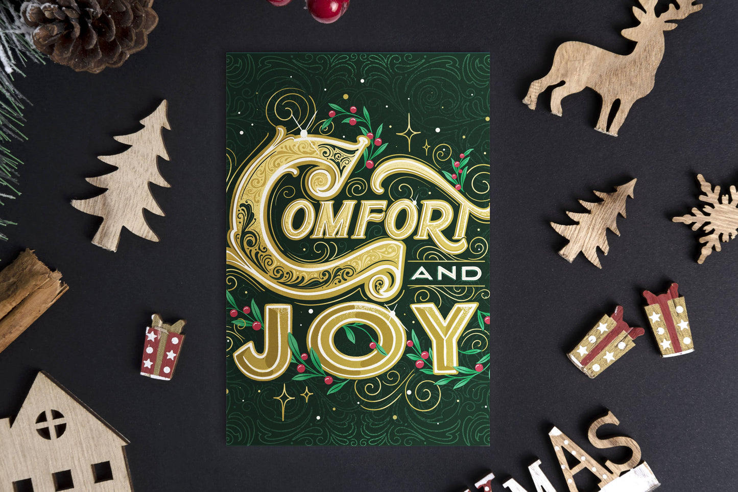 Comfort & Joy Greeting Card