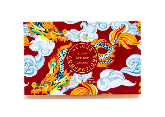 Wasabi Vegan Dark Postcard Chocolate Bar