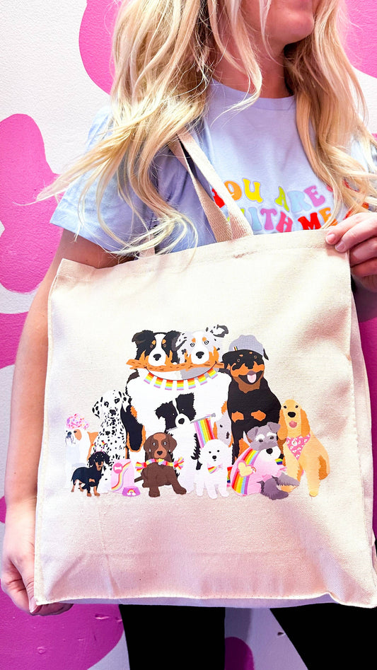 Pride Pawtrol Dog Canvas Tote Bag