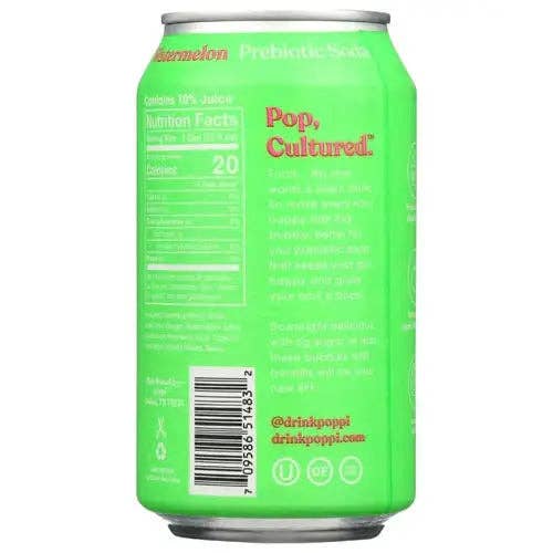 POPPI: Sparkling Prebiotic Watermelon Soda