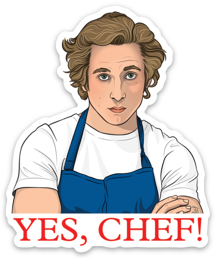 The Bear Yes, Chef! Die Cut Sticker