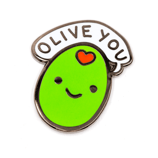 Olive You Enamel Pin