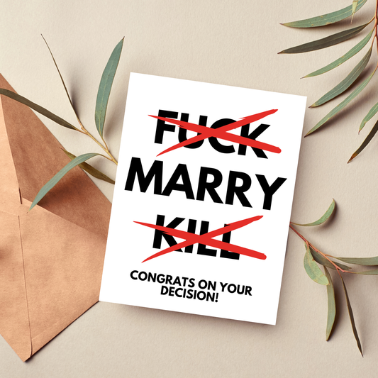 Congrats Wedding or Engagement Card