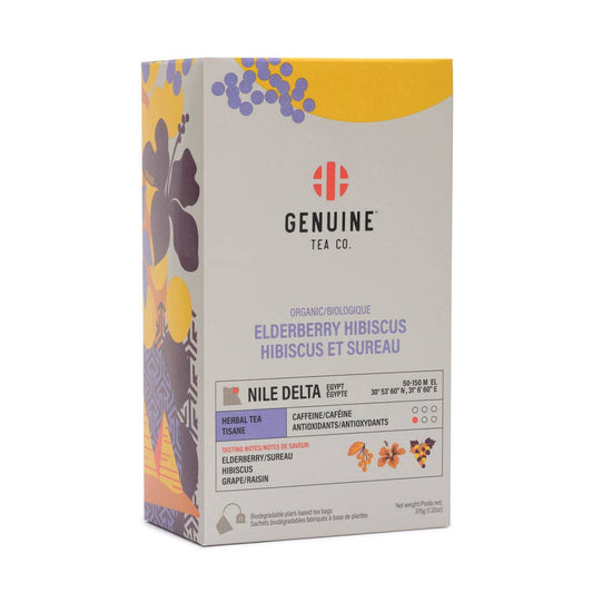 Genuine Tea Co.: Organic Elderberry Hibiscus Herbal Tea Bags