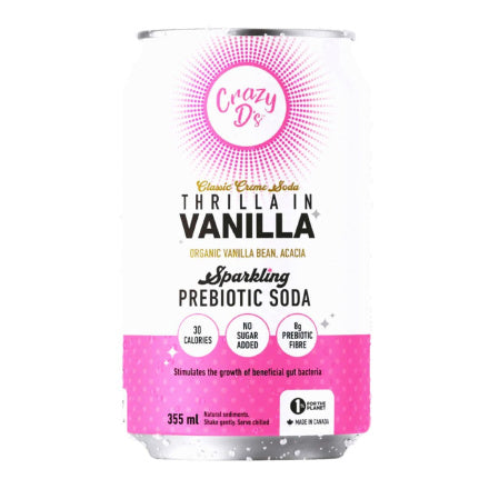 Crazy D's Prebiotic Soda Thrilling Vanilla