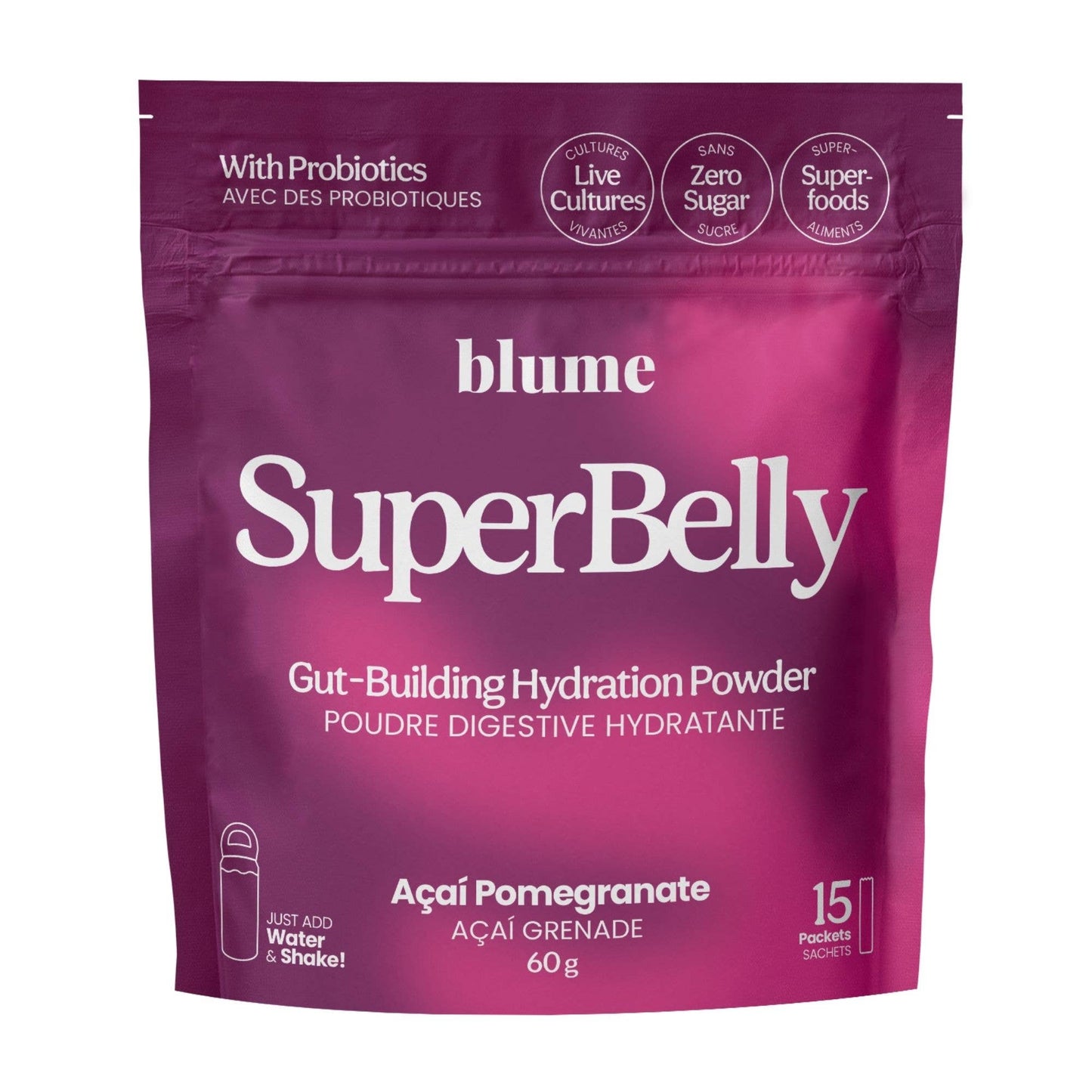 blume: SuperBelly Hydration & Gut Mix, Açai Pomegranate