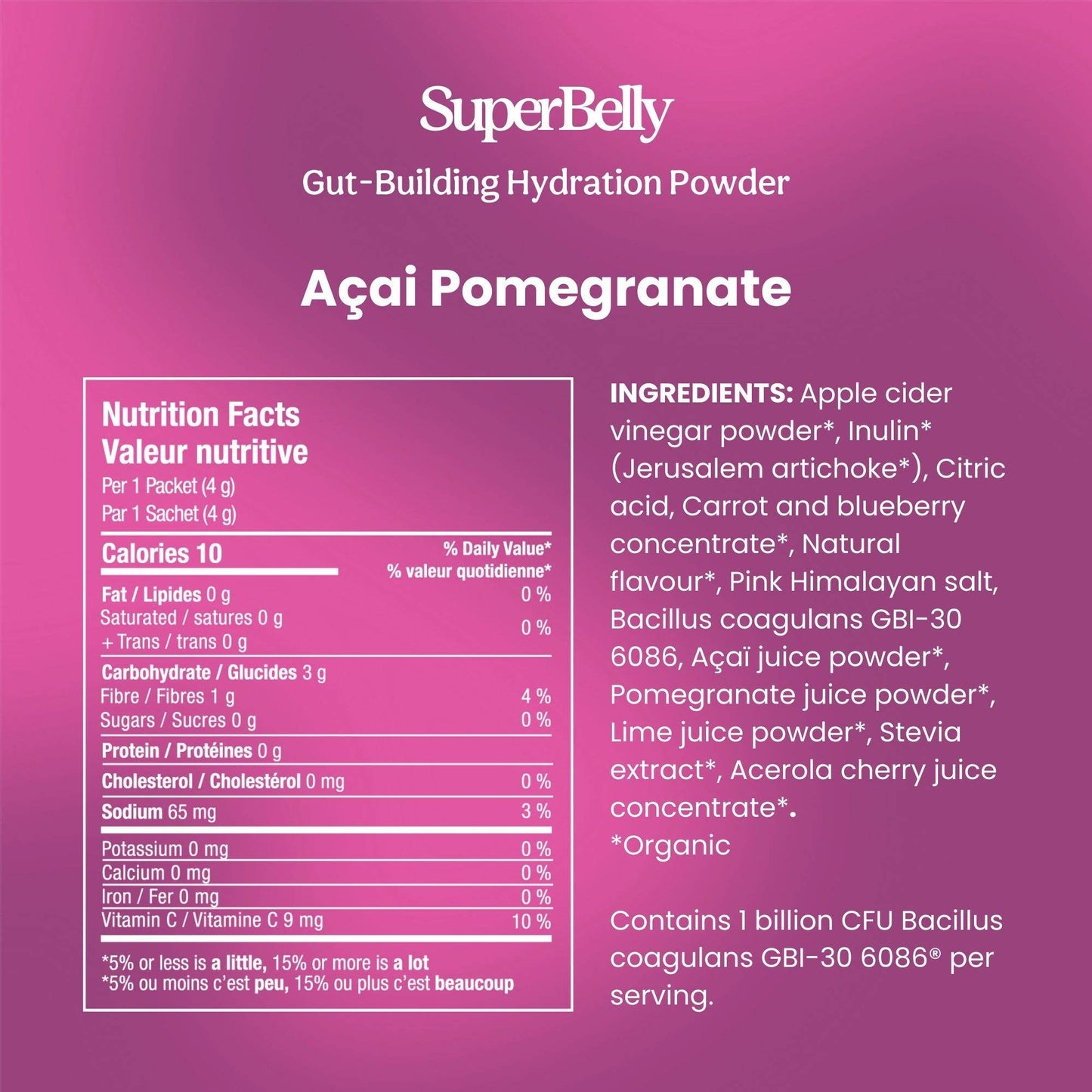 blume: SuperBelly Hydration & Gut Mix, Açai Pomegranate