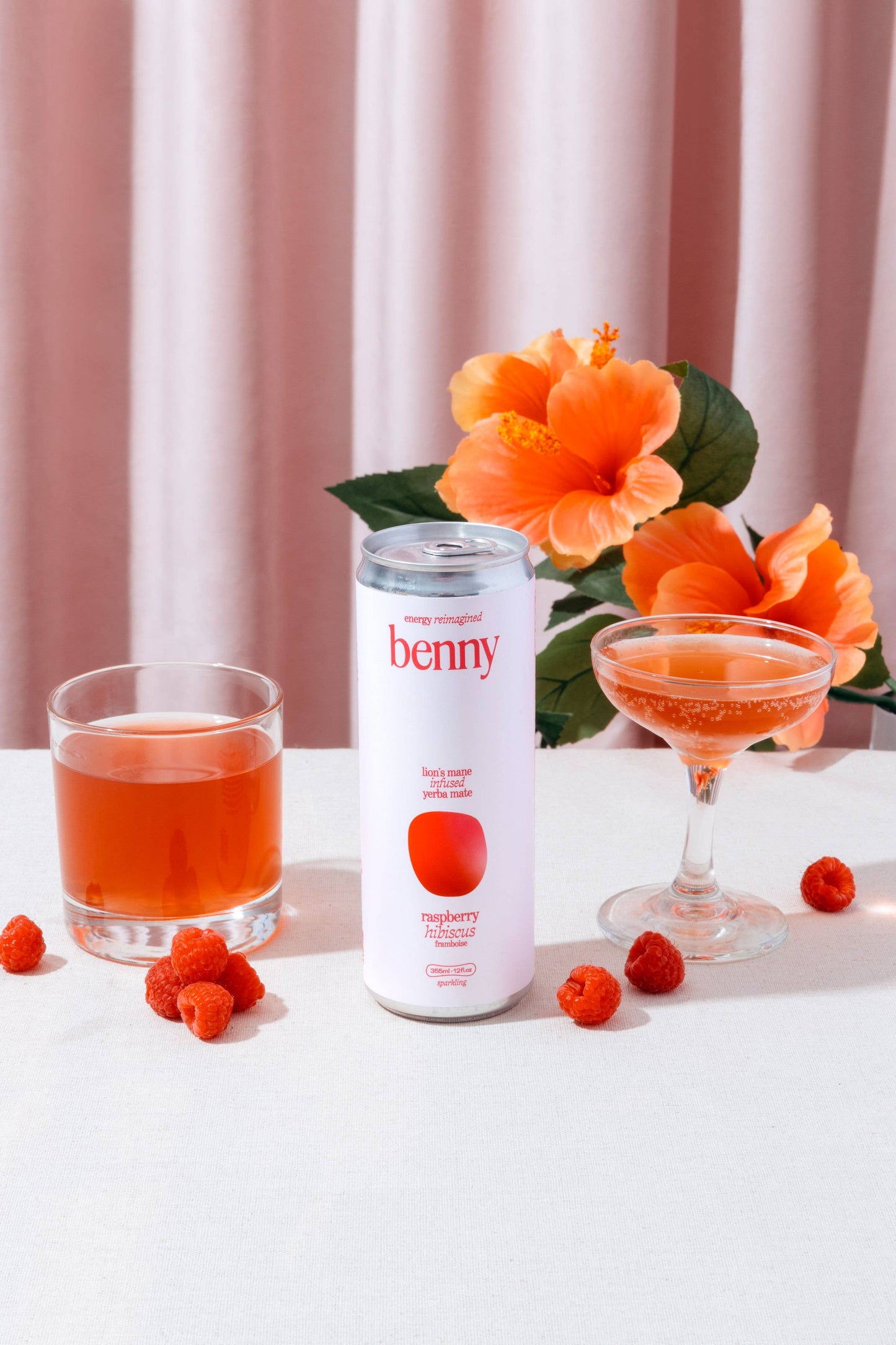 benny: Raspberry Hibiscus + Lion's Mane Energy Drink