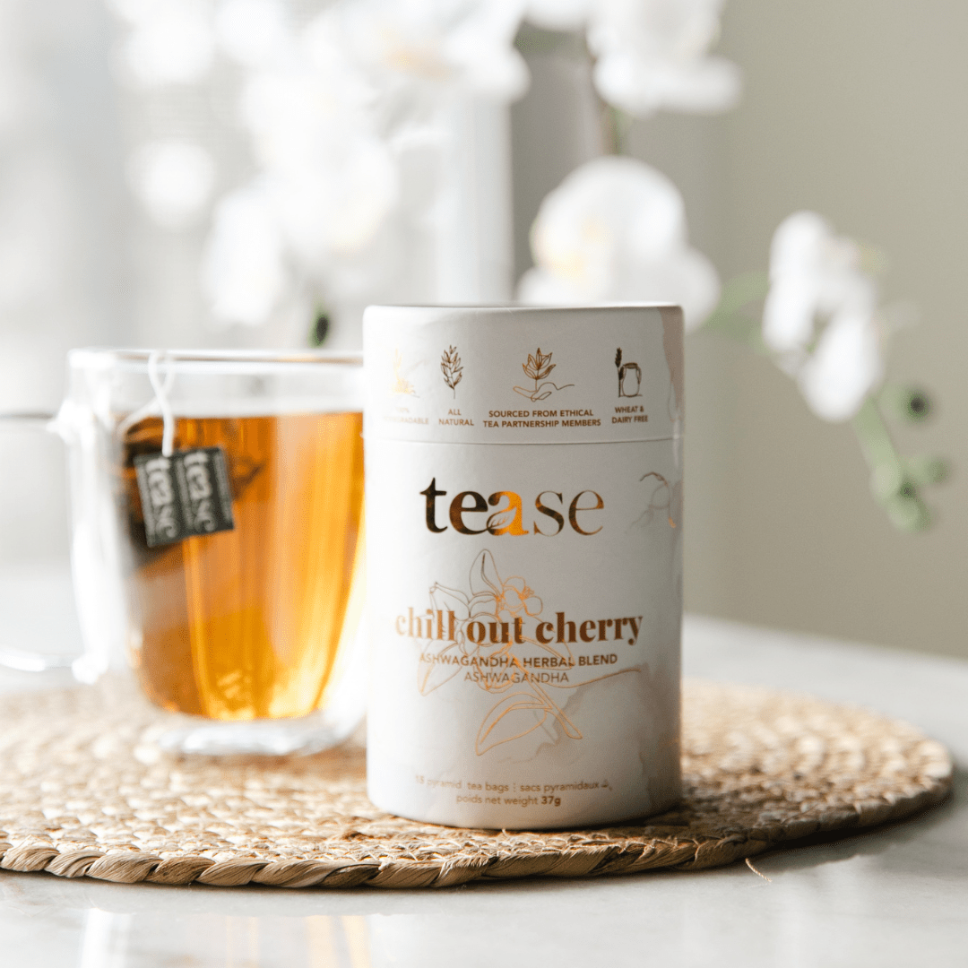 Tease: Chill Out Cherry Ashwagandha Mushroom Adaptogen Tea Blend