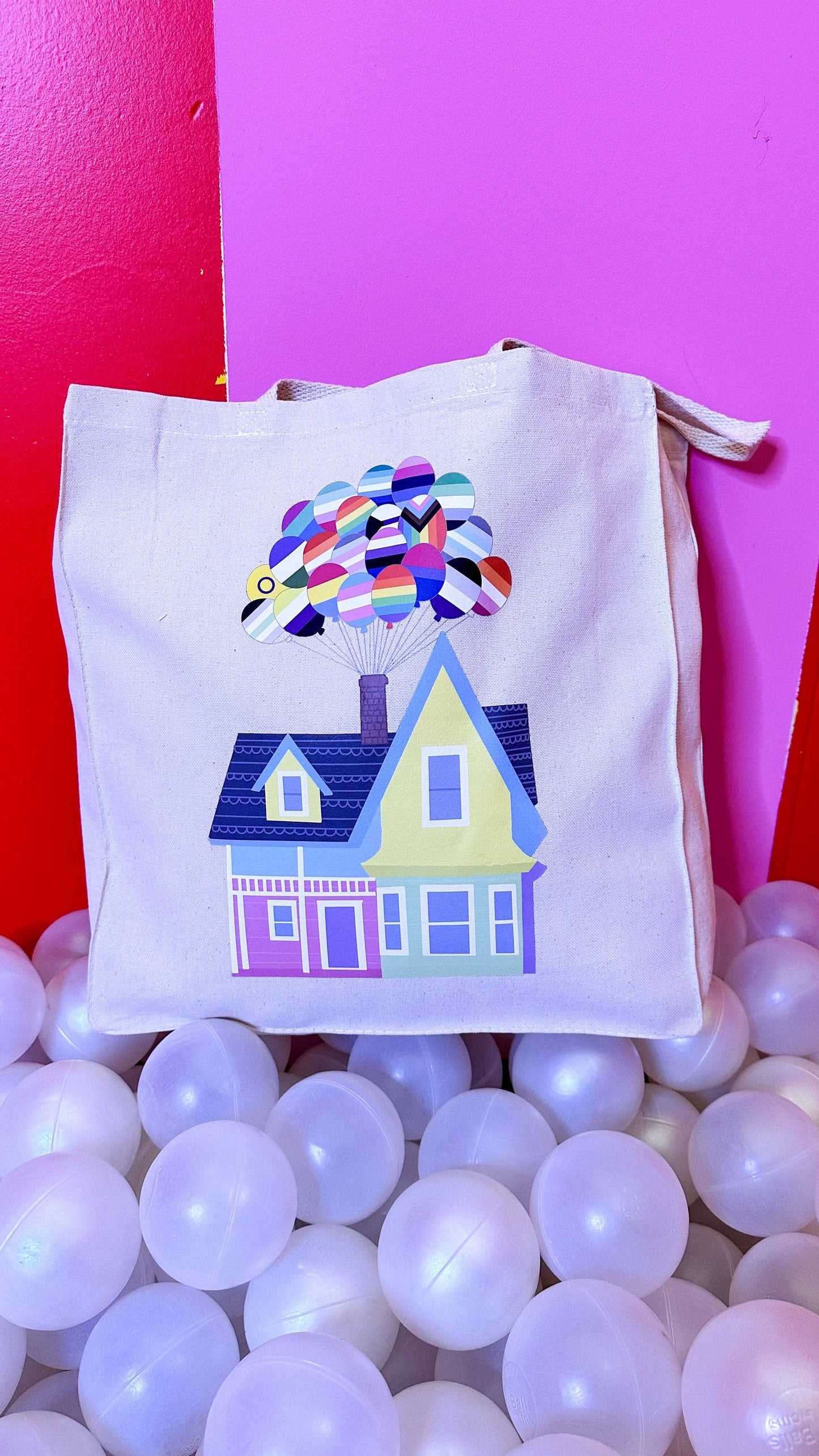 Pride Balloon House Tote Bag