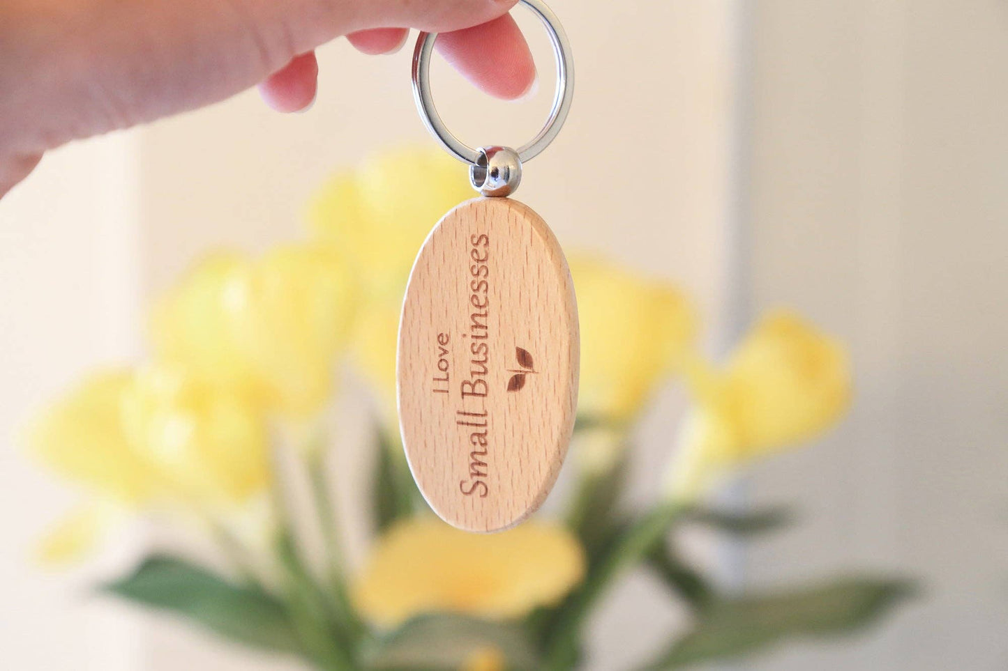 "I Love Small Businesses" Keychain