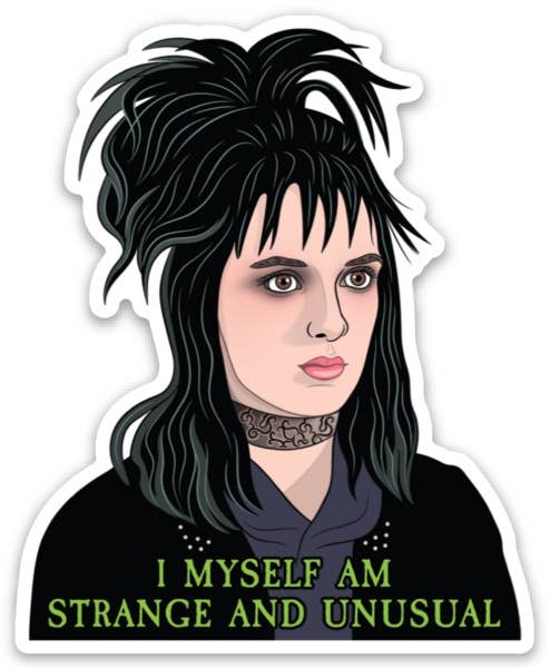 I Myself am Strange and Unusual Die Cut Sticker