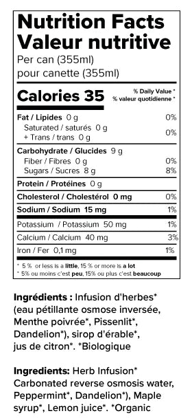 Healtea: Peppermint + Dandelion (non-sparkling)