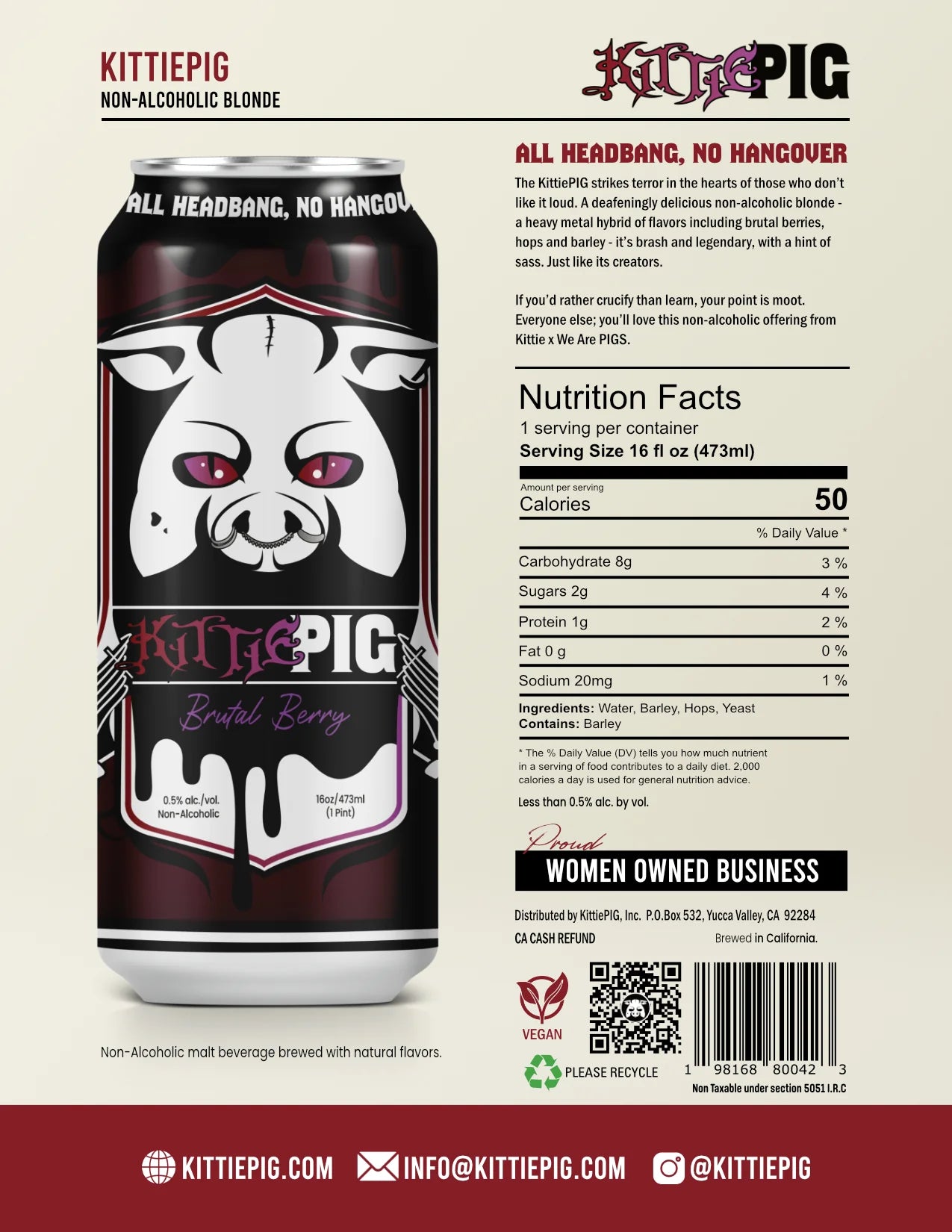 KittiePIG: Brutal Berry N/A Blonde Beer